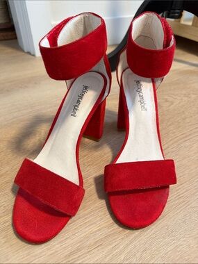 Jeffrey Campbell Red Suede Heels
